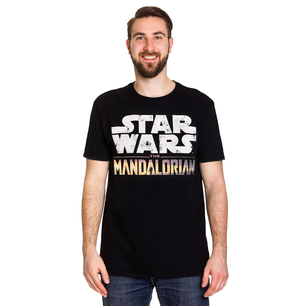 Immagine del prodotto Maglietta nera The Mandalorian Logo Intro - Star Wars