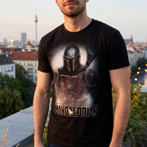 Immagine del prodotto Maglietta nera di The Mandalorian Fighter - Star Wars