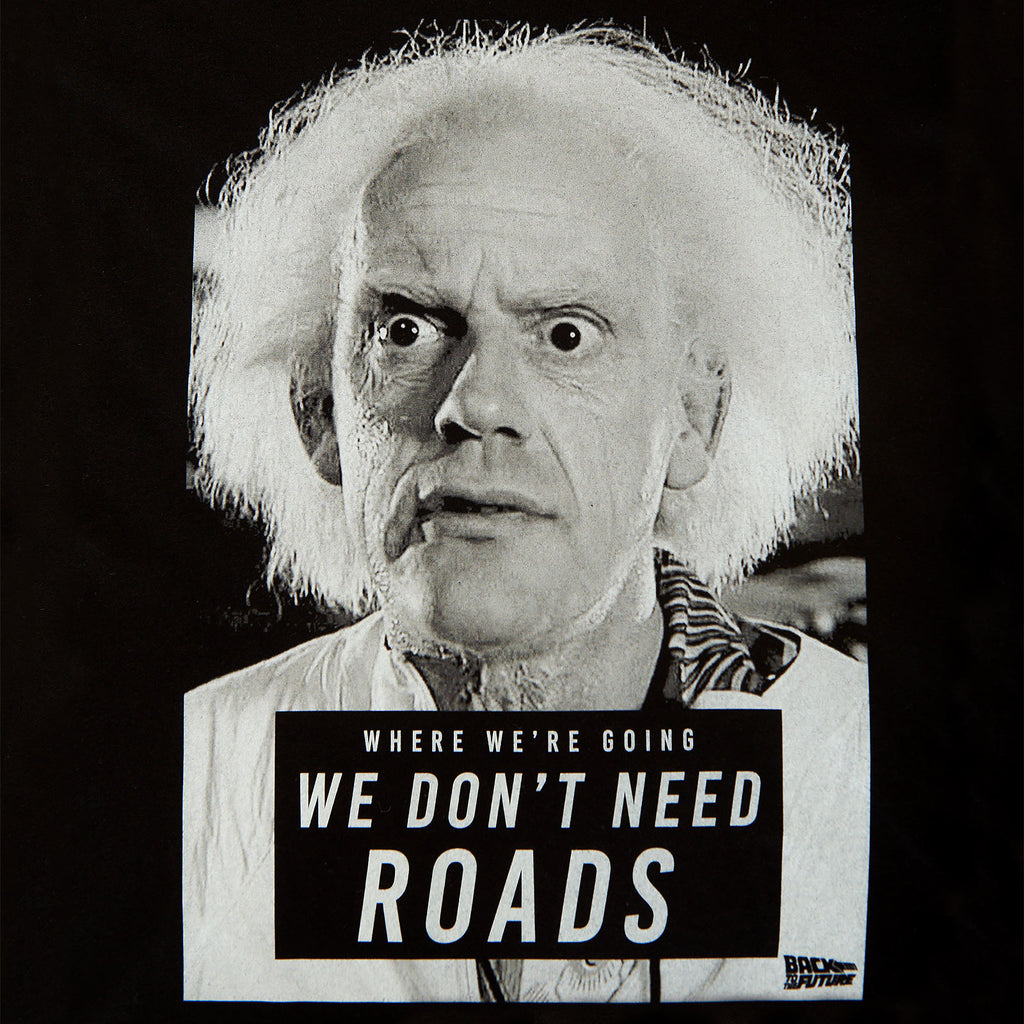Immagine del prodotto Ritorno al Futuro - Doc Brown Non Abbiamo Bisogno di Strade T-shirt nera