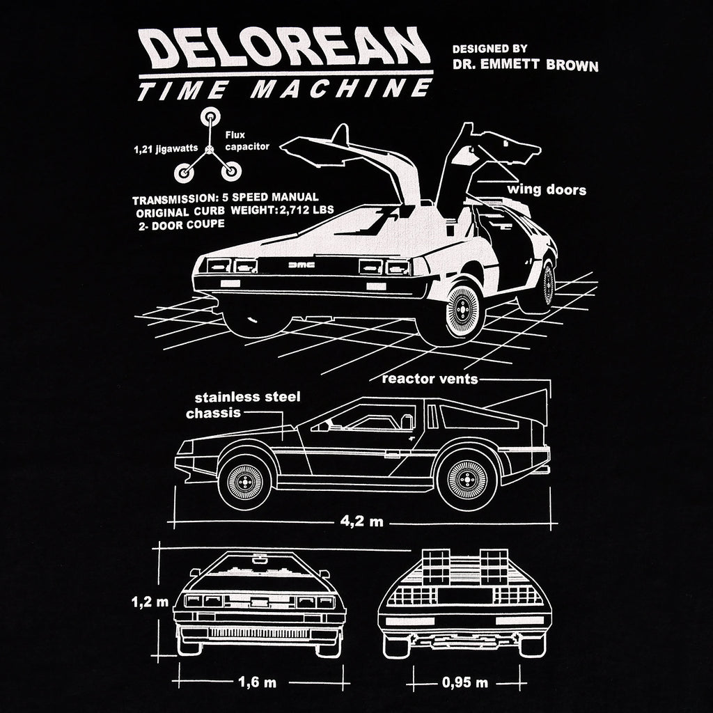 Product image Back to the Future - DeLorean T-Shirt Black