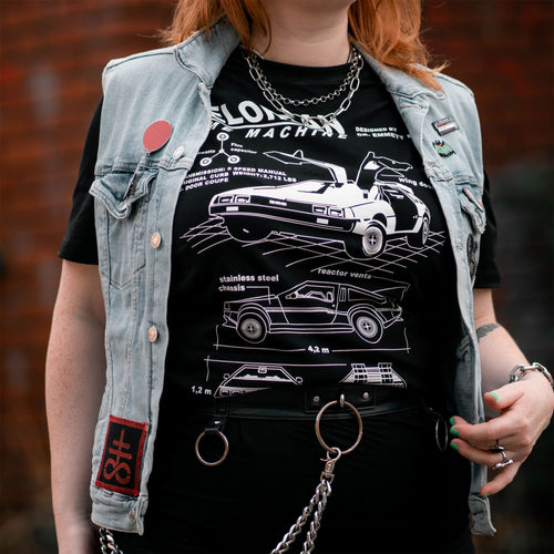 Immagine del prodotto Ritorno al futuro - T-shirt DeLorean nera