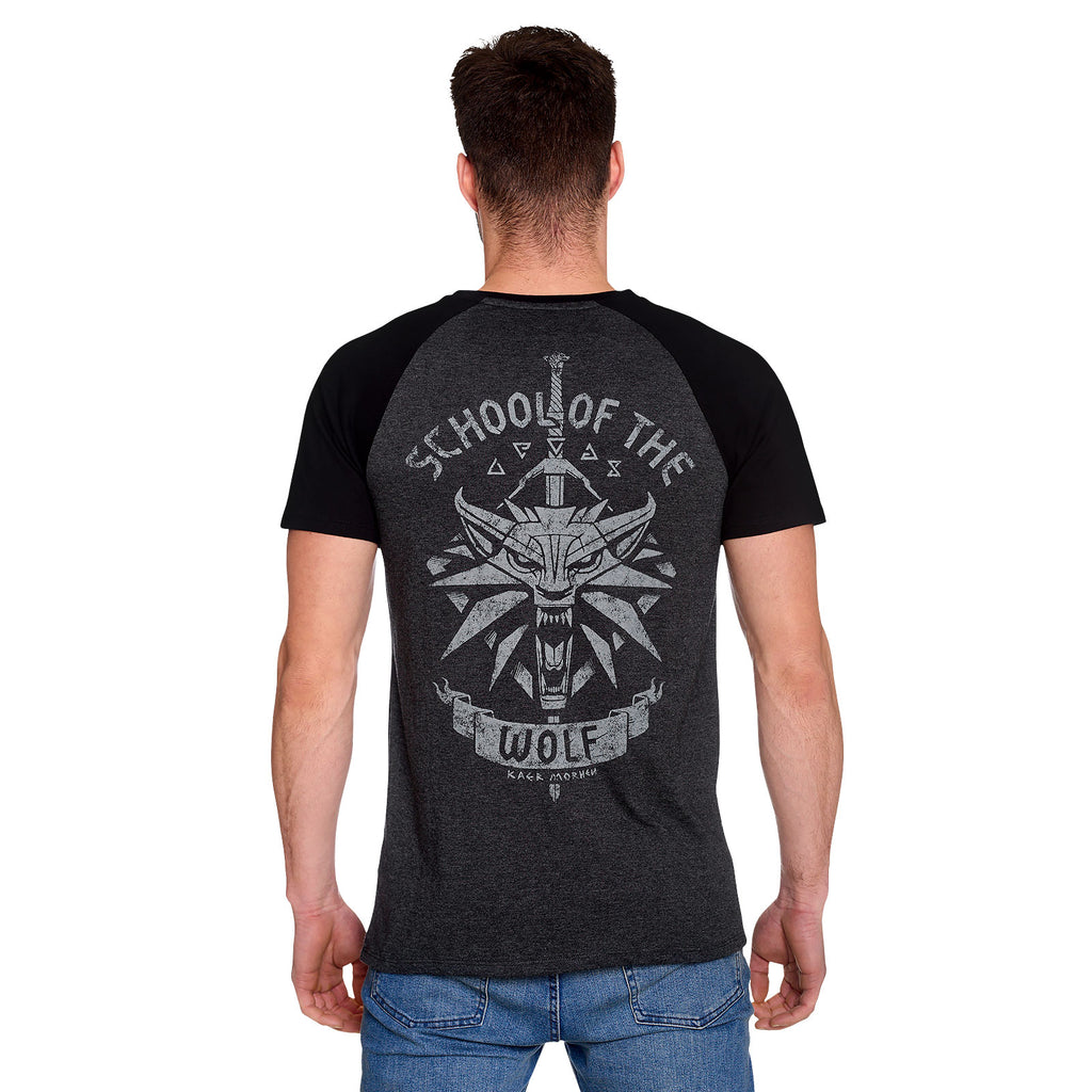 Immagine del prodotto Witcher - T-shirt grigia della Scuola del Lupo