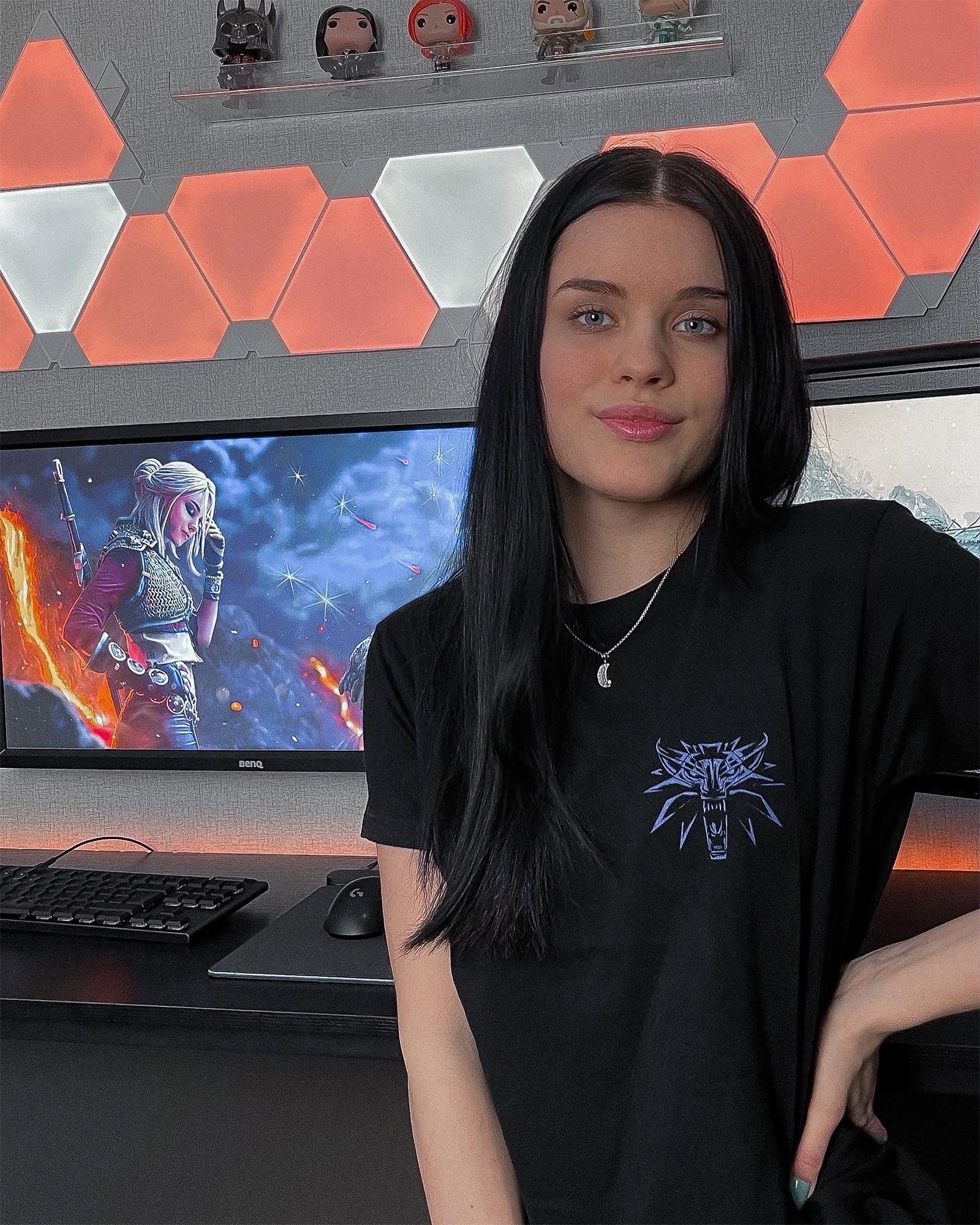 Immagine del prodotto Witcher - Geralt Macellaio di Blaviken T-shirt che brilla al buio nero