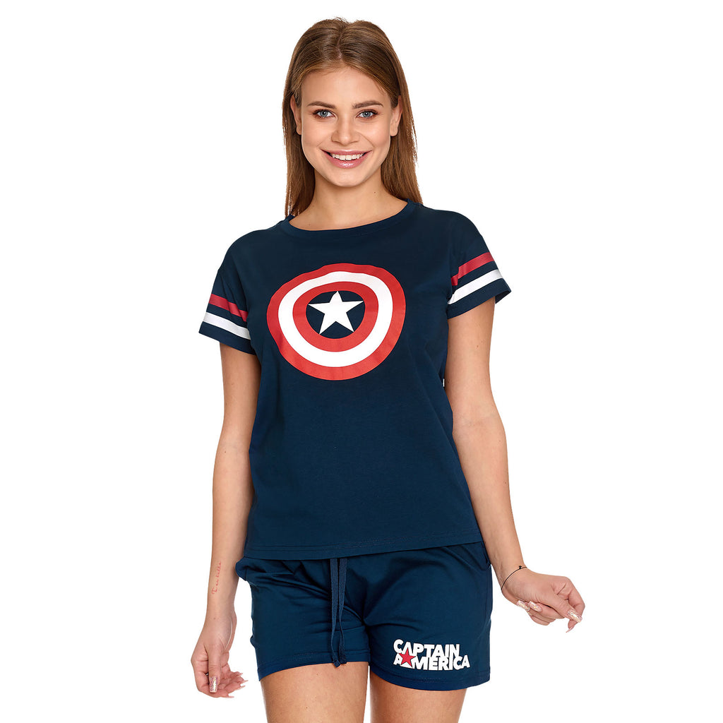 Immagine del prodotto Captain America - Pigiama corto da donna con logo Shield