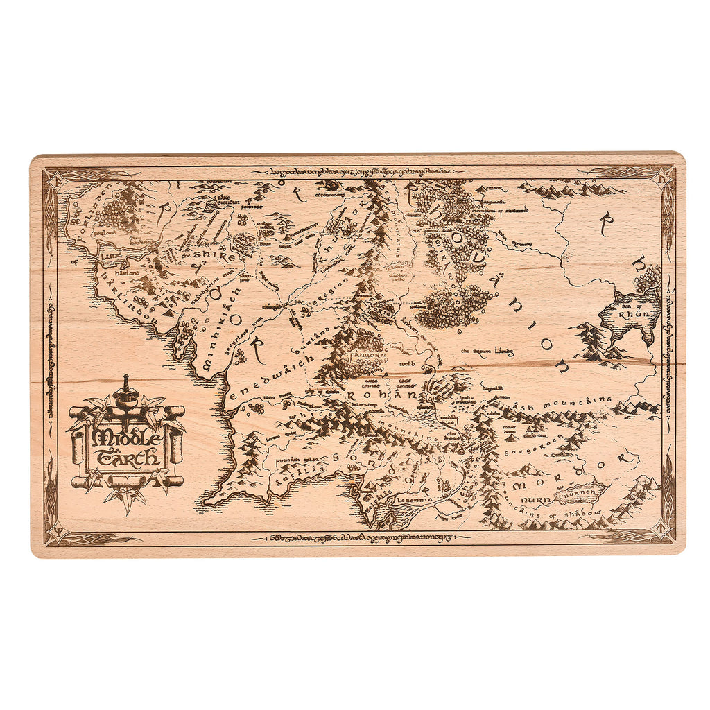 Immagine del prodotto Signore degli Anelli - Tavola da taglio in faggio con mappa della Terra di Mezzo