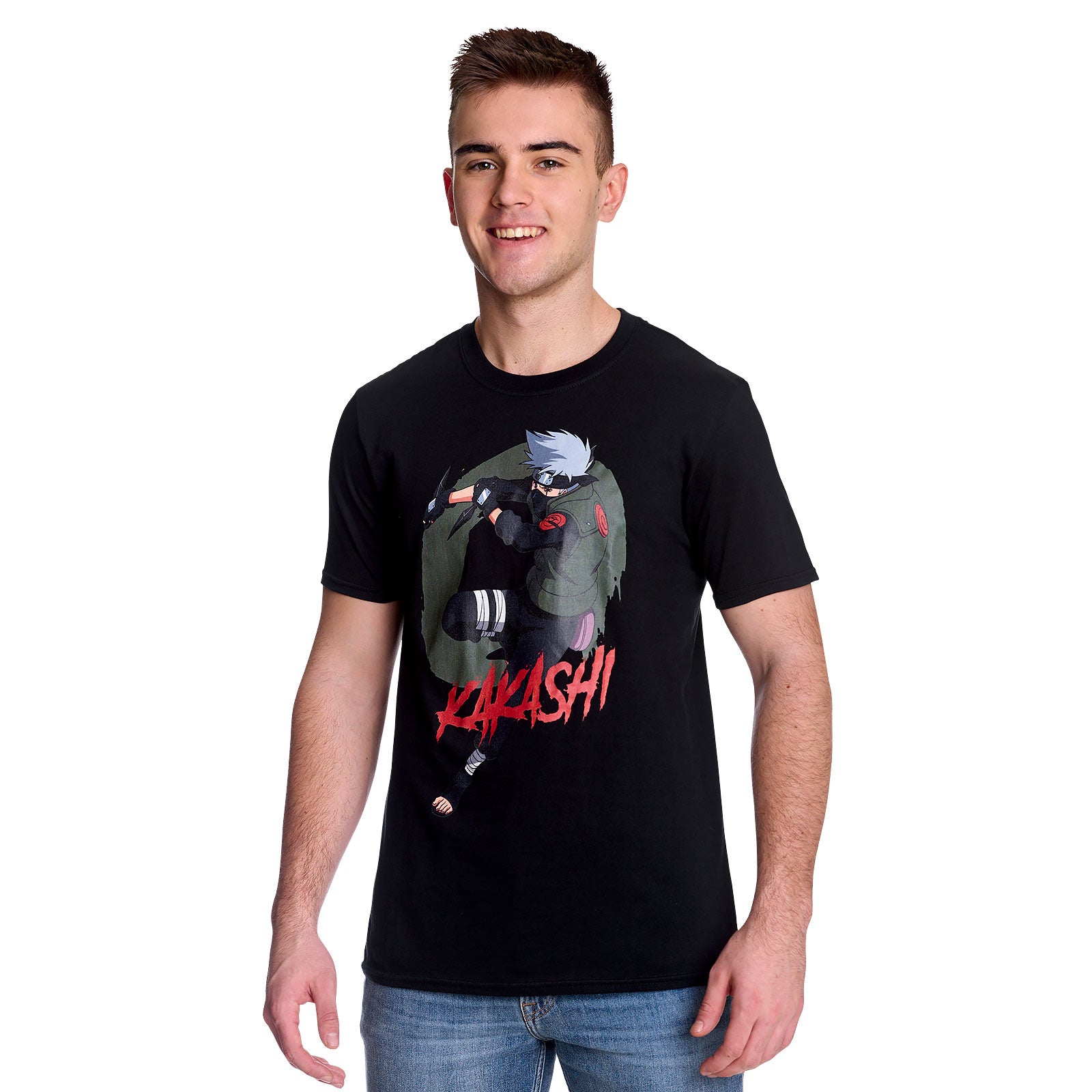 Immagine del prodotto Naruto - T-shirt nera del personaggio Kakashi