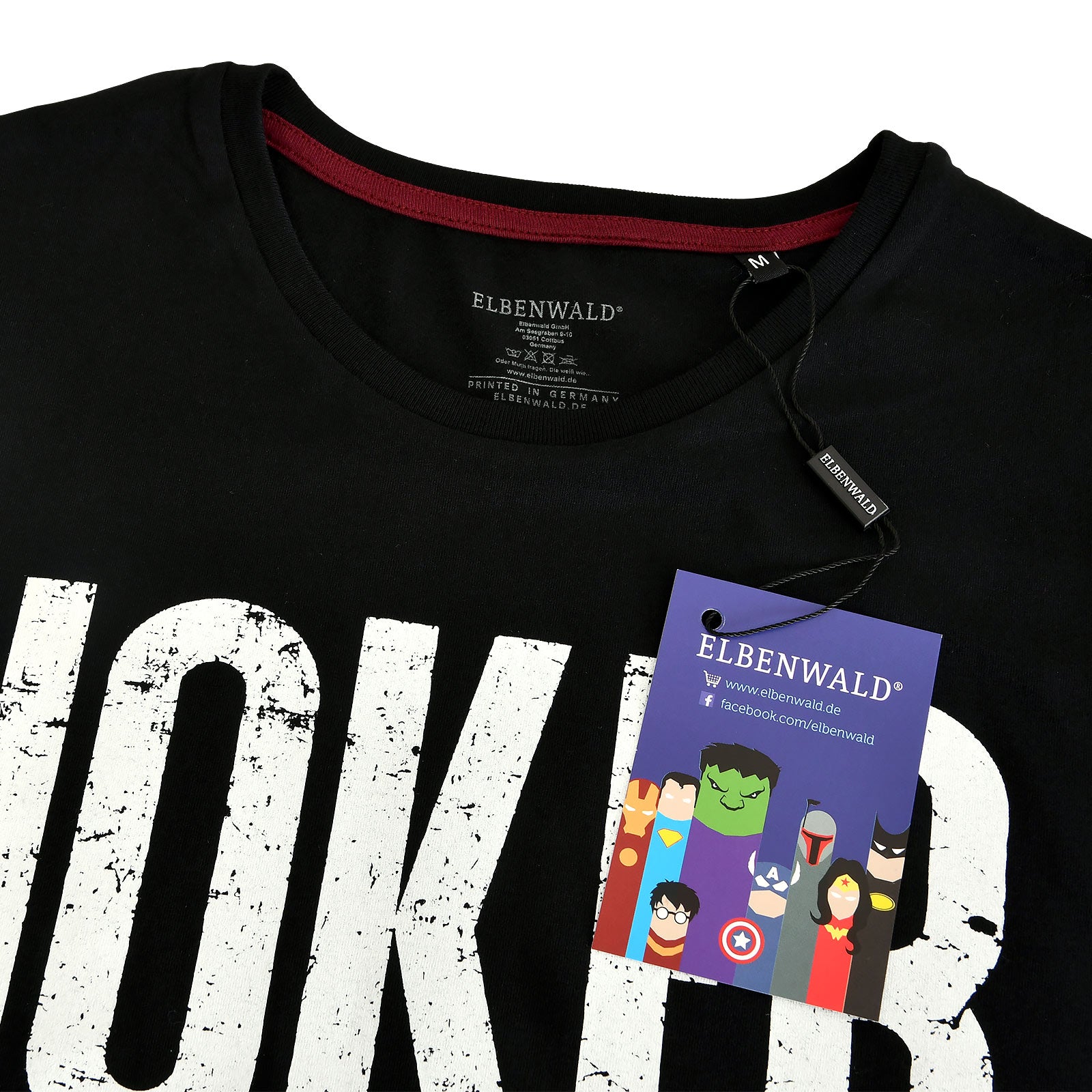 Immagine del prodotto T-shirt nera con logo Joker Distressed