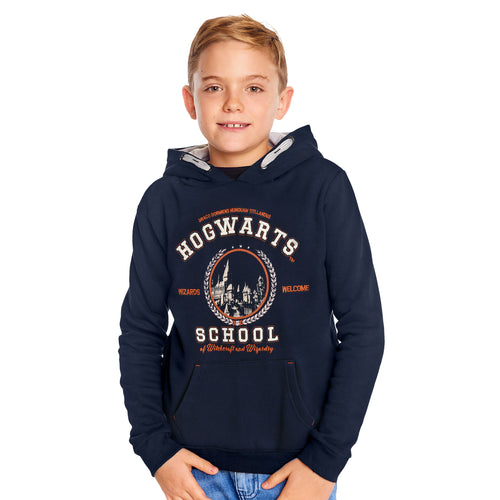 Immagine del prodotto Harry Potter - Hogwarts School Felpa con cappuccio per bambini blu