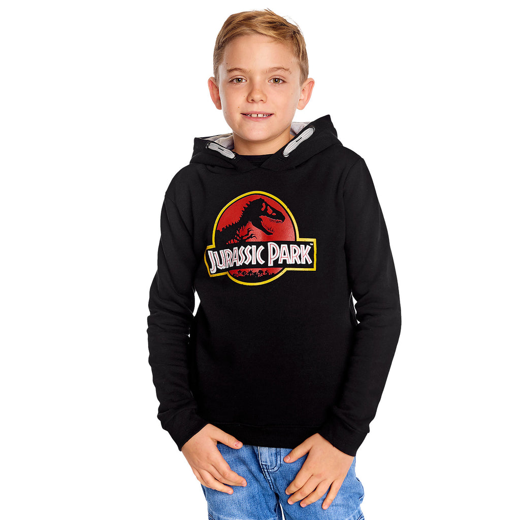 Immagine del prodotto Jurassic Park - Logo del film Felpa con cappuccio per bambini nera
