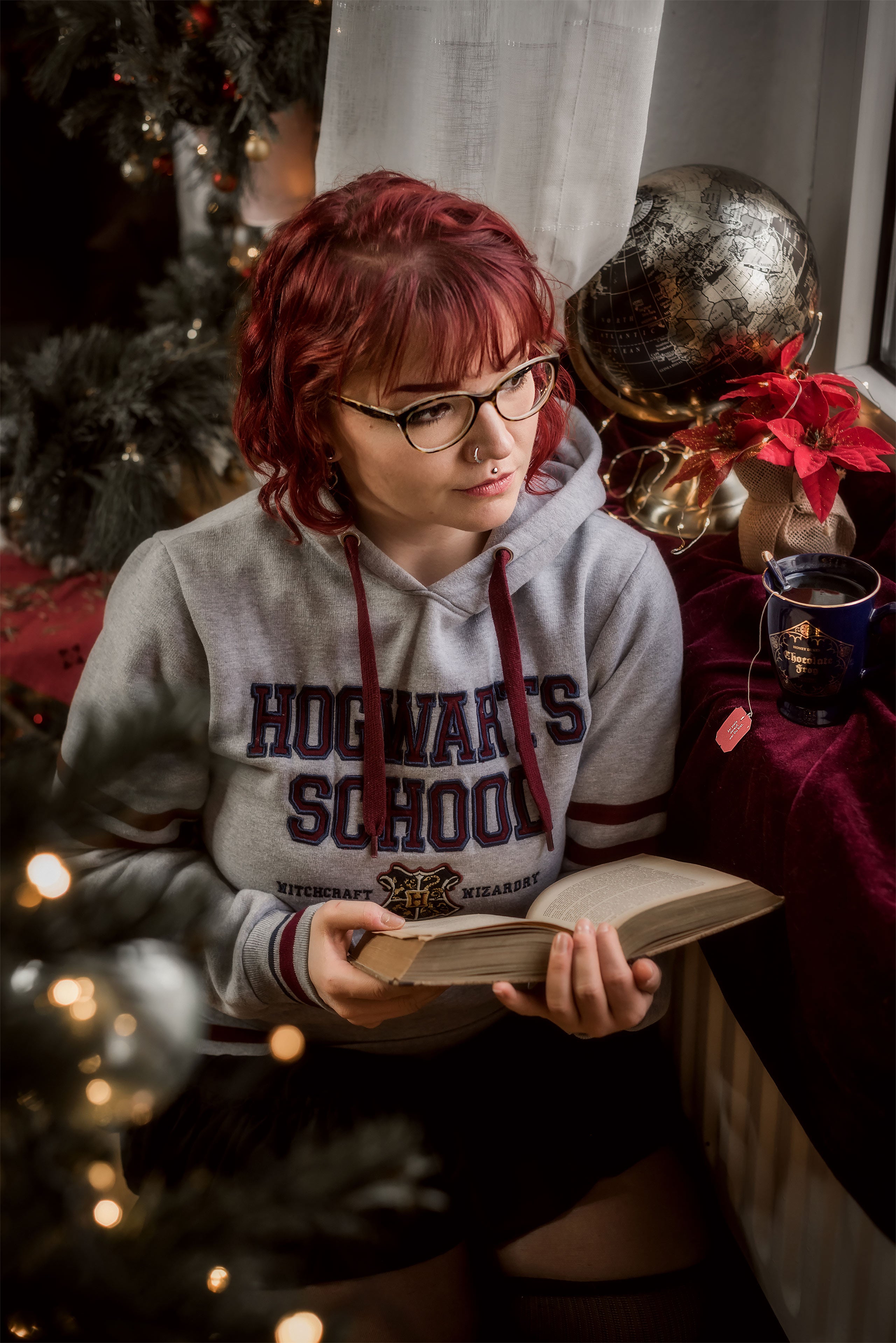 Immagine del prodotto Harry Potter - Felpa con cappuccio della Scuola Hogwarts grigia