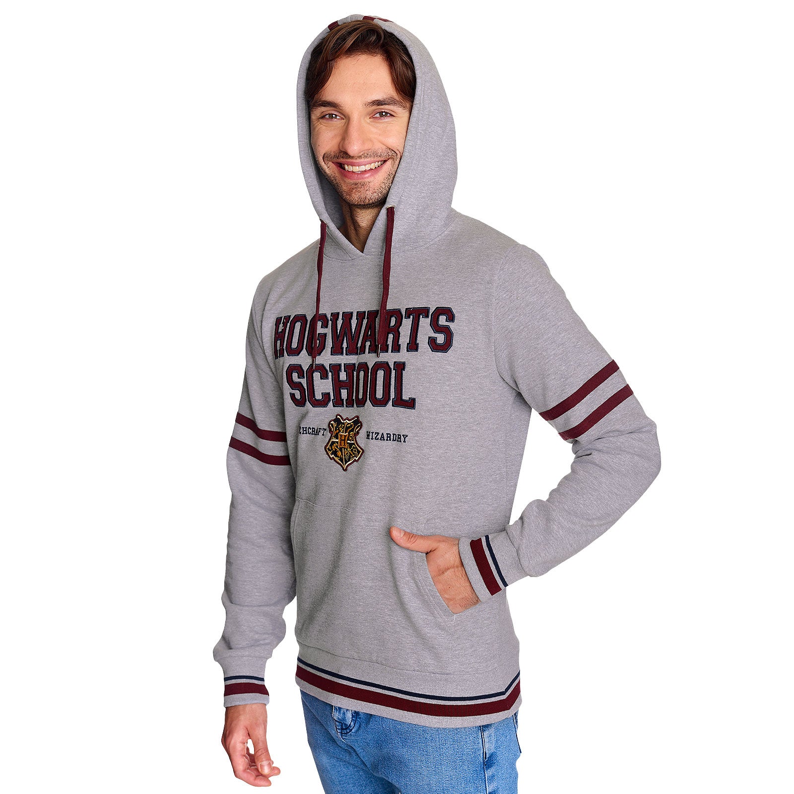 Immagine del prodotto Harry Potter - Felpa con cappuccio della Scuola Hogwarts grigia