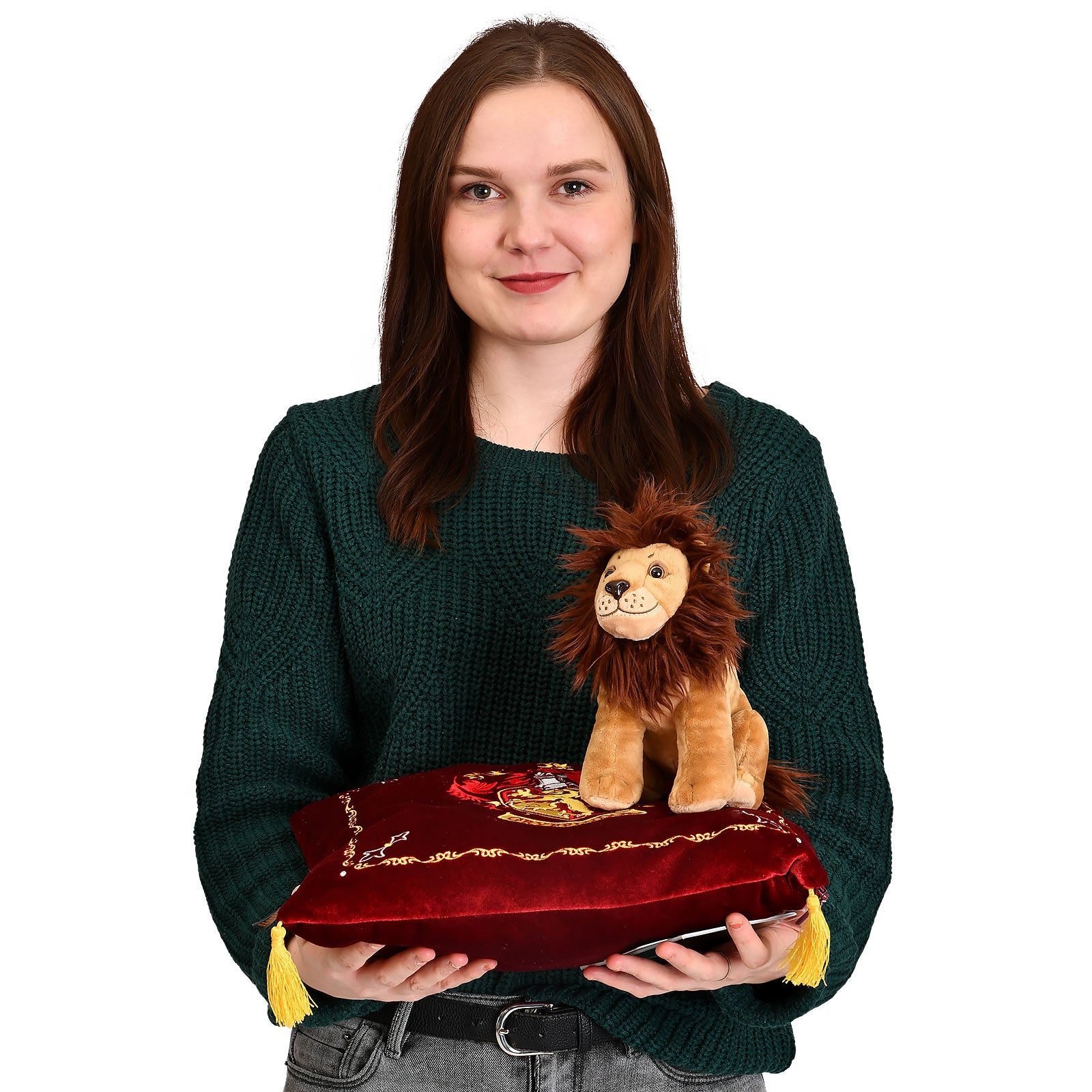 Immagine del prodotto Harry Potter - Cuscino con stemma di Grifondoro e figura di peluche