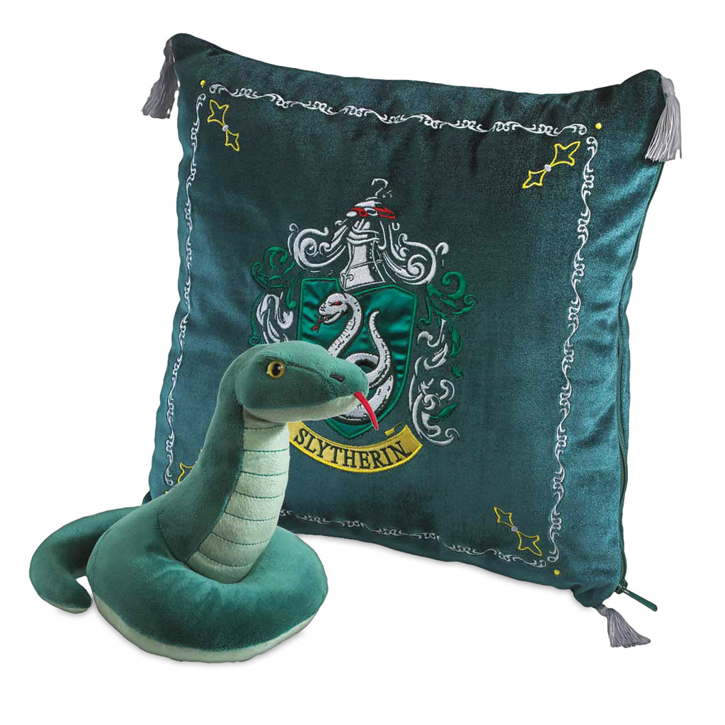 Immagine del prodotto Harry Potter - Cuscino con stemma Serpeverde e figura di peluche