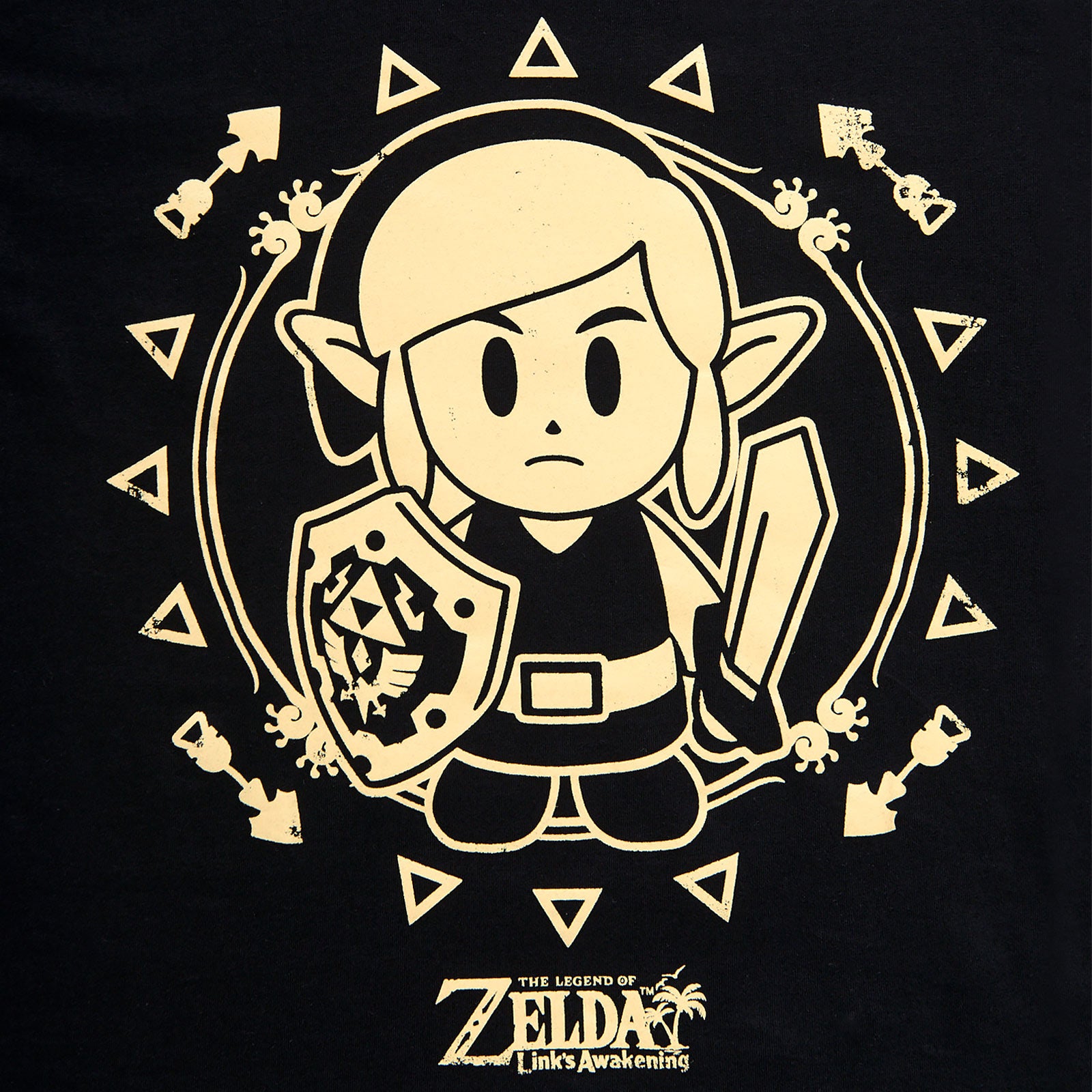 Immagine del prodotto Zelda - Link's Awakening T-shirt tribale nera