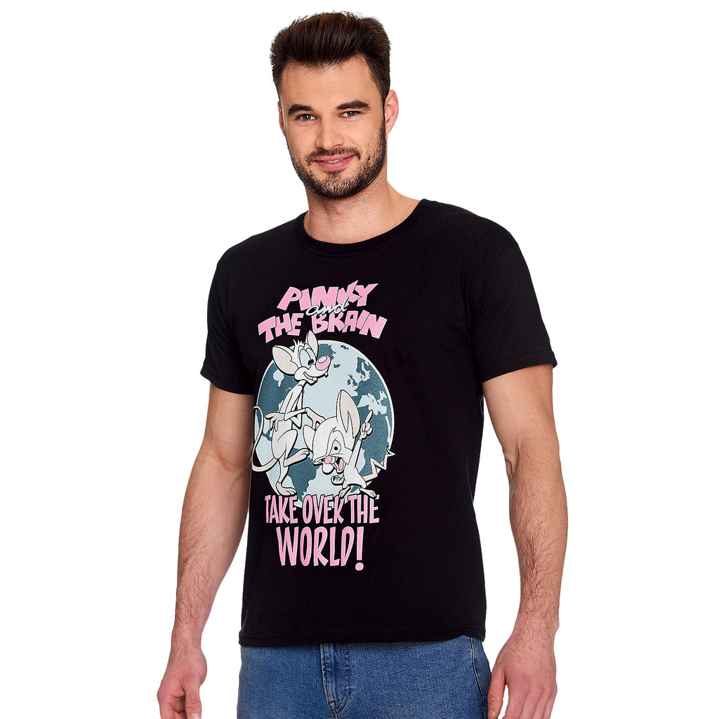 Immagine del prodotto Pinky e il Cervello - Maglietta nera Take Over The World