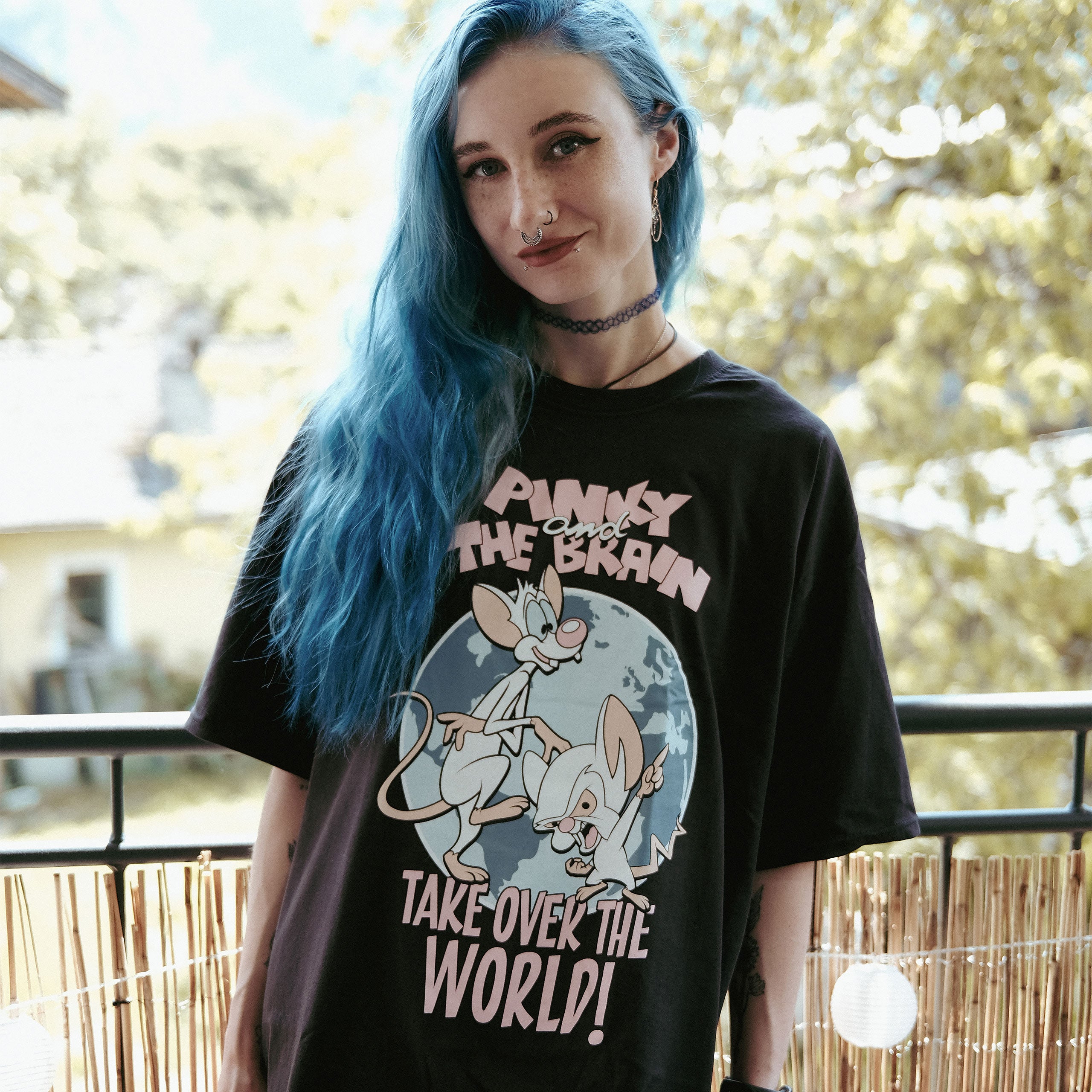 Immagine del prodotto Pinky e il Cervello - Maglietta nera Take Over The World