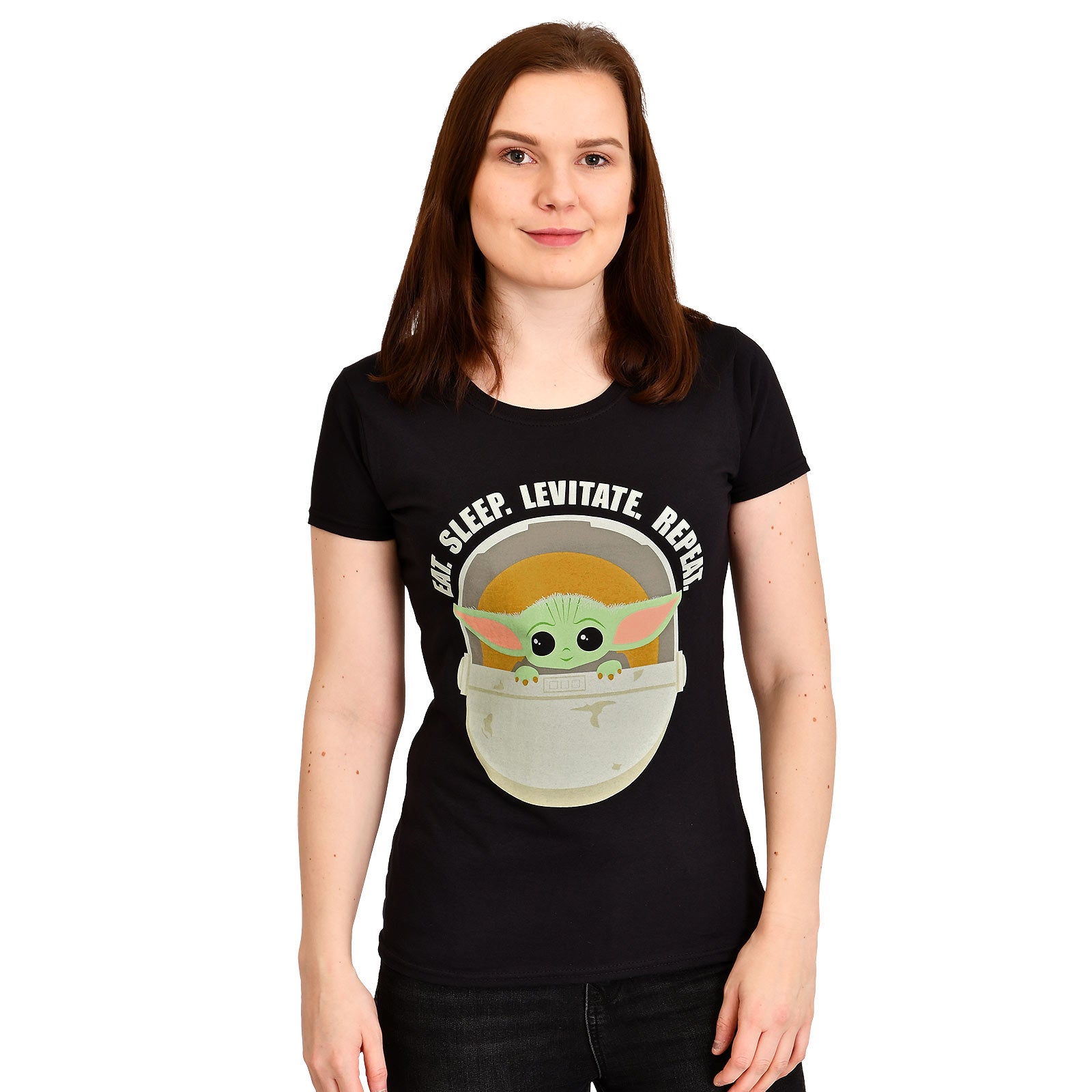 Immagine del prodotto T-shirt da donna The Child Daily Routine - Star Wars The Mandalorian