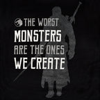 Immagine del prodotto T-shirt Monsters We Create per fan di Witcher nera