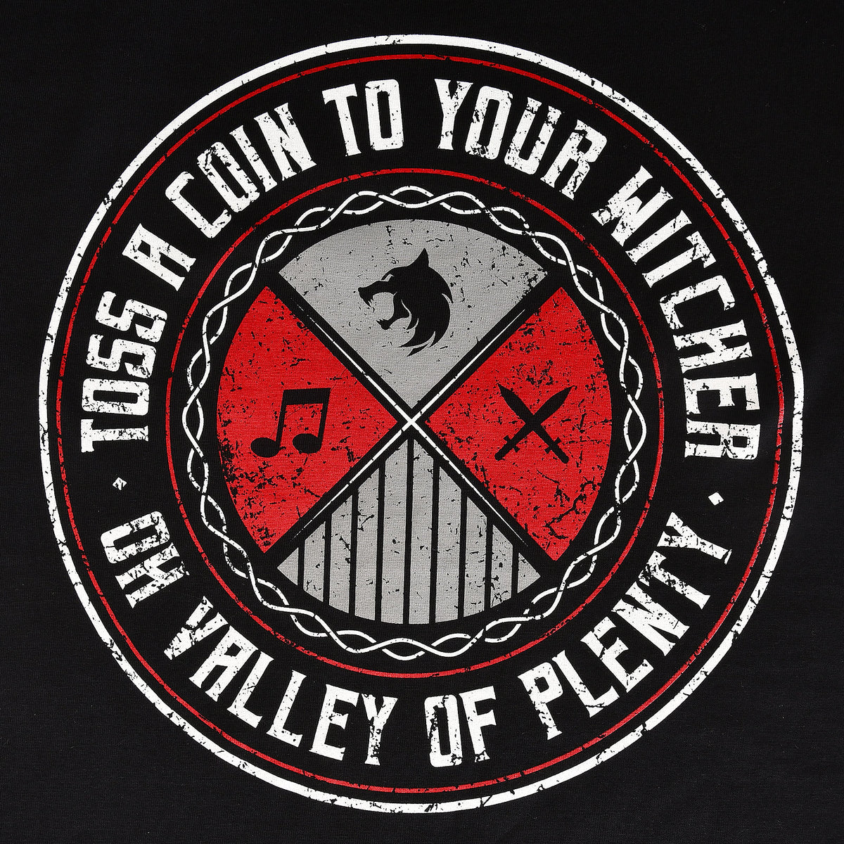 Immagine del prodotto T-Shirt 'Toss a Coin' per fan di Witcher, colore nero