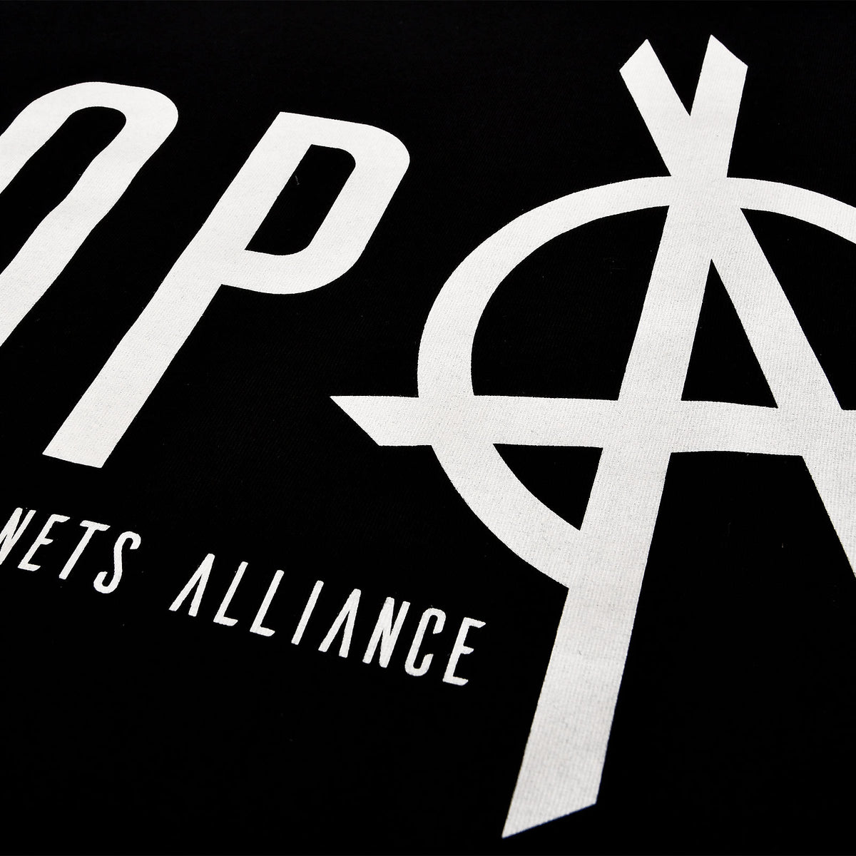 Immagine del prodotto T-shirt con logo dell'Alleanza dei Pianeti Esterni per i fan di The Expanse nera