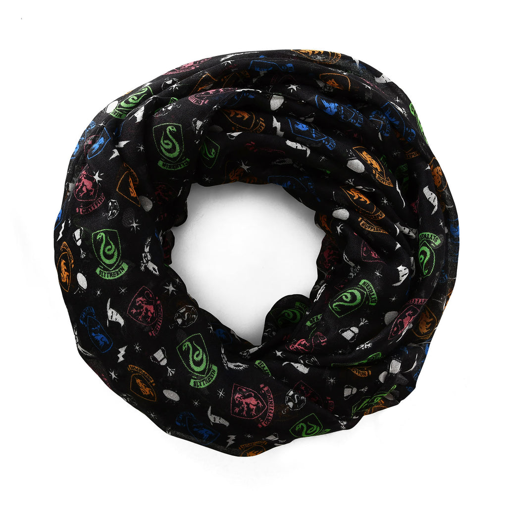 Immagine del prodotto Harry Potter - Sciarpa Loop dello stemma di Hogwarts nera