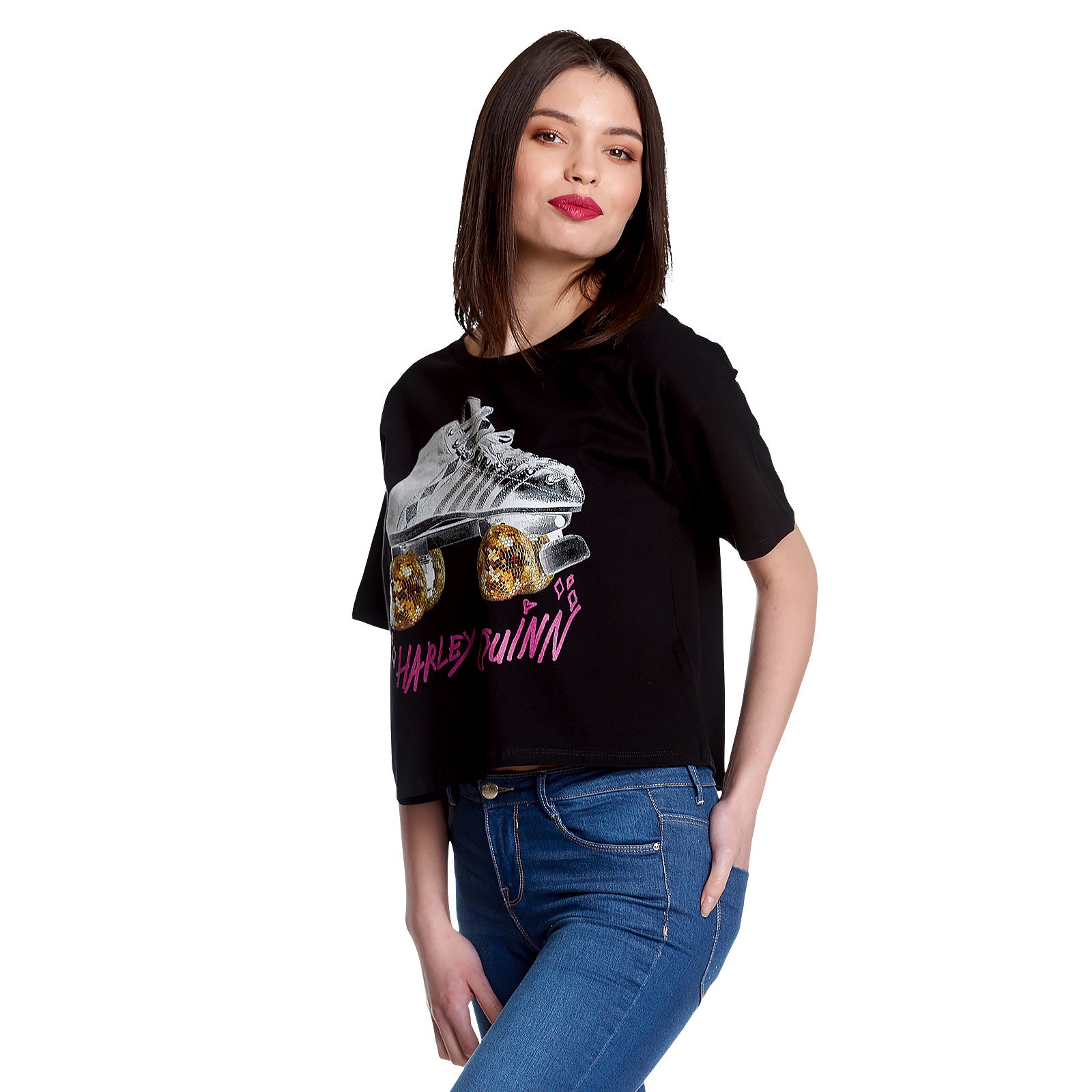 Immagine del prodotto Birds of Prey - Harley Roller Skates Crop Top da donna in nero
