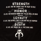 Immagine del prodotto T-shirt nera Codice d'Onore - Star Wars The Mandalorian