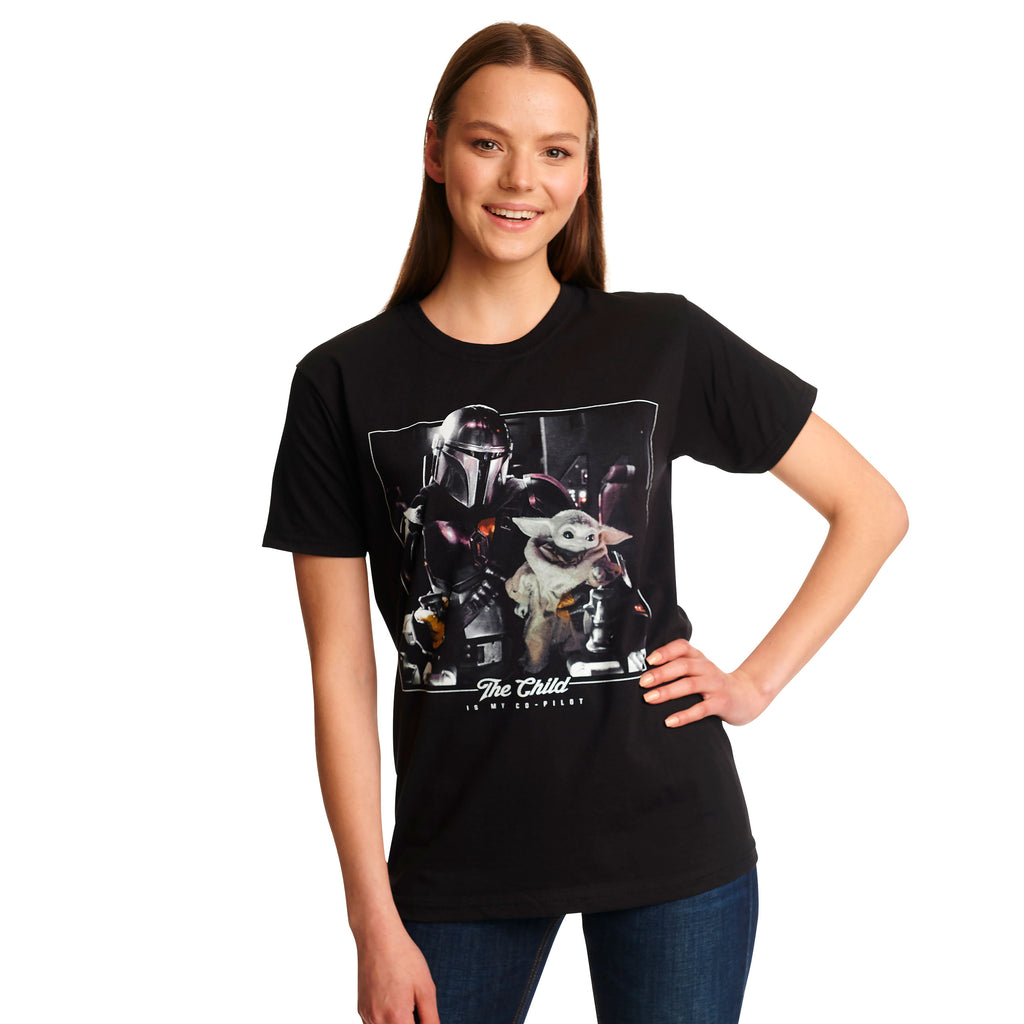 Immagine del prodotto La maglietta nera 'The Child is My Co-Pilot' - Star Wars The Mandalorian