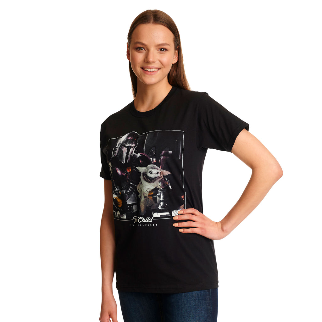 Immagine del prodotto La maglietta nera 'The Child is My Co-Pilot' - Star Wars The Mandalorian