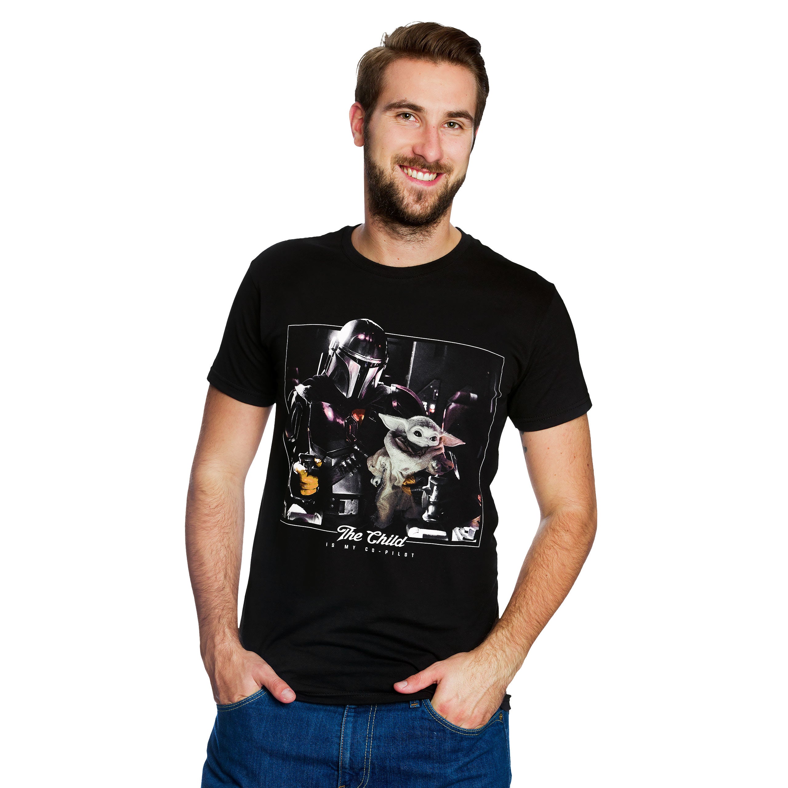 Immagine del prodotto La maglietta nera 'The Child is My Co-Pilot' - Star Wars The Mandalorian