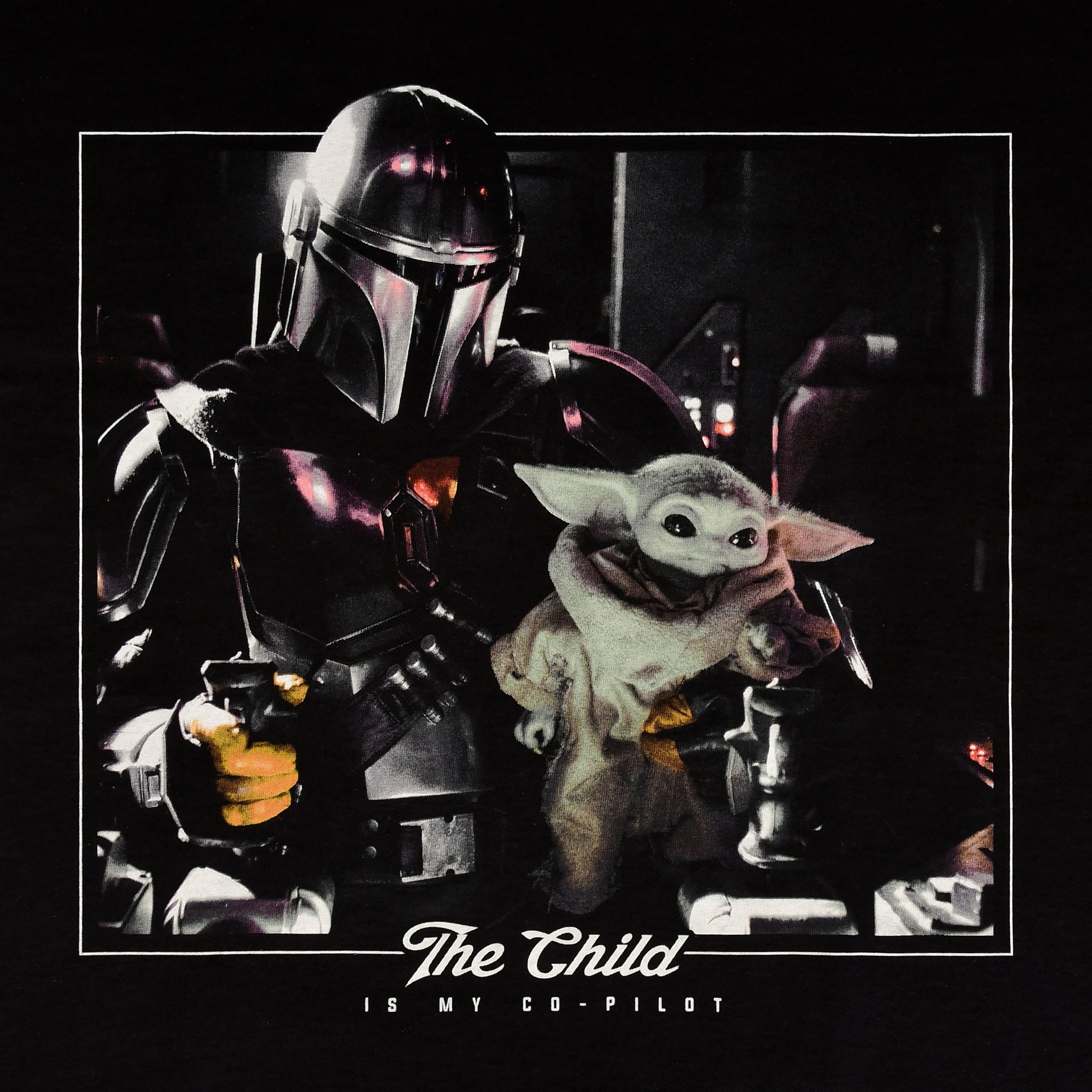 Immagine del prodotto La maglietta nera 'The Child is My Co-Pilot' - Star Wars The Mandalorian
