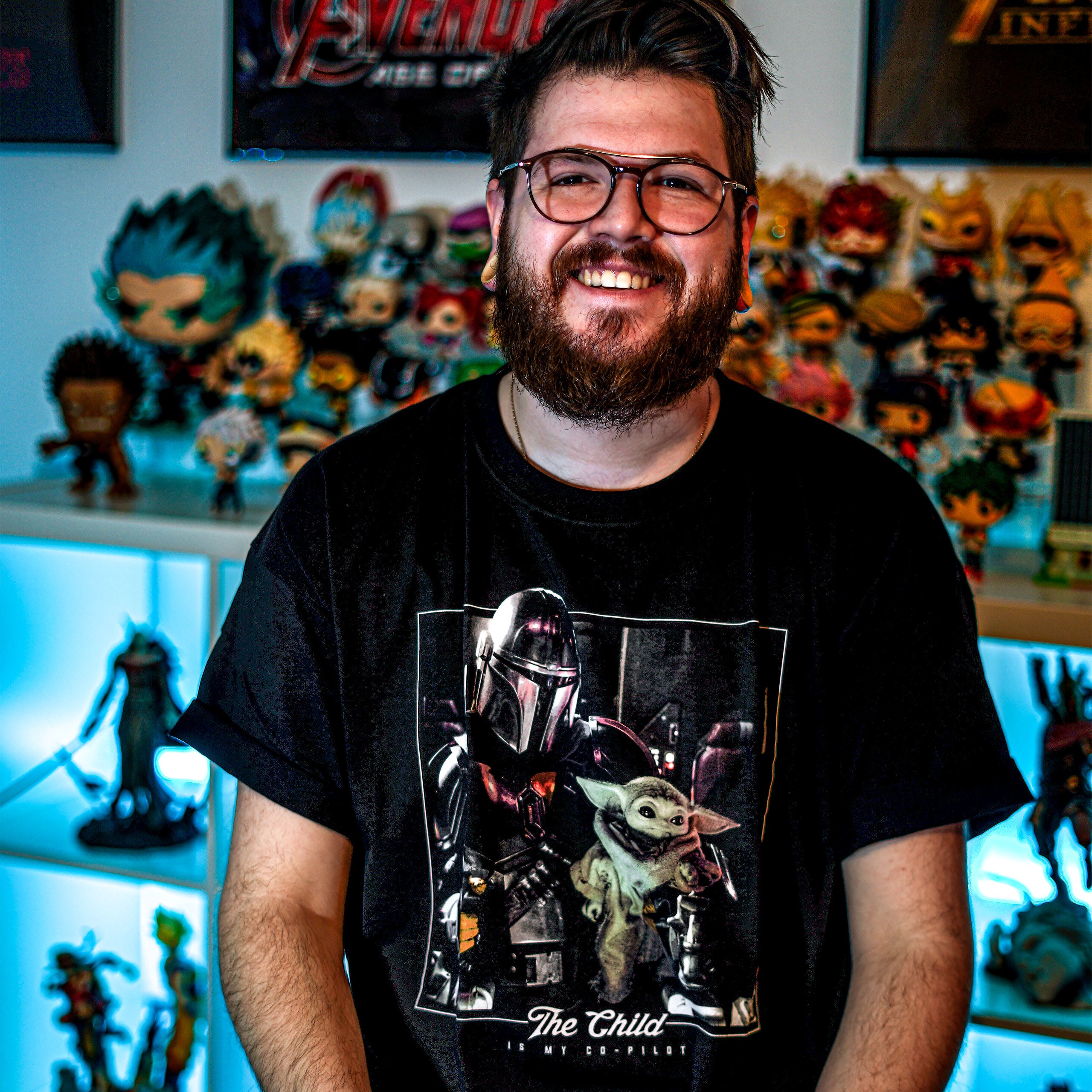 Immagine del prodotto La maglietta nera 'The Child is My Co-Pilot' - Star Wars The Mandalorian
