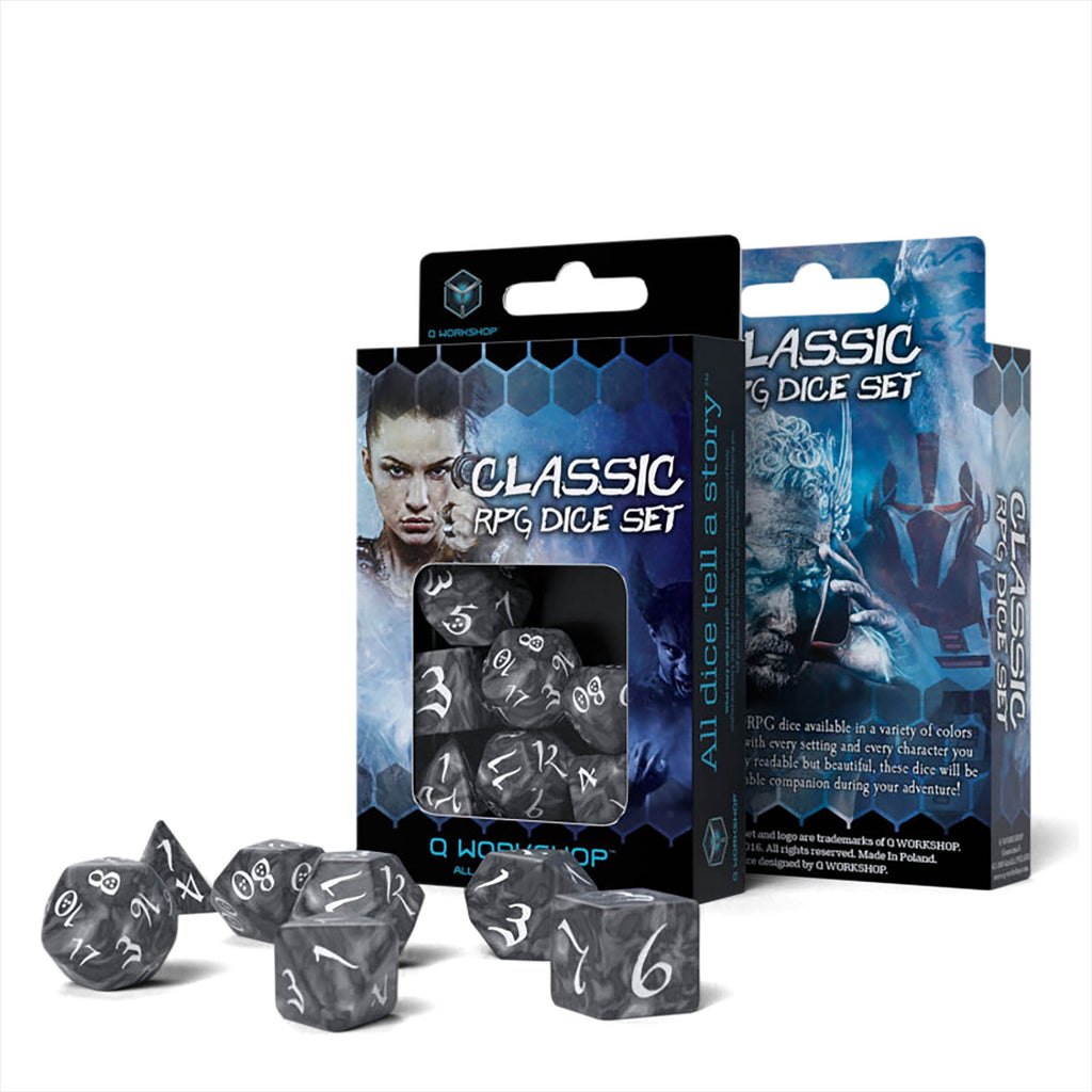 Immagine del prodotto Set di dadi RPG classico 7 pezzi grigio