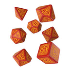 Immagine del prodotto Set di dadi Dragon Slayer RPG 7 pezzi rosso-arancio