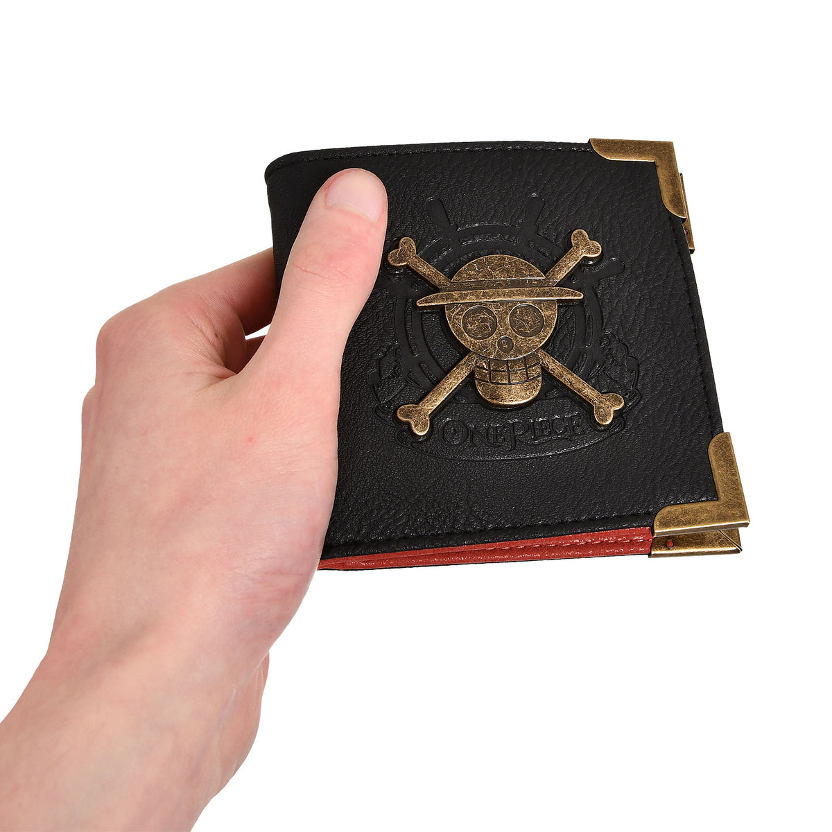 Immagine del prodotto One Piece - Portafoglio con Logo in Metallo Teschio della Ciurma di Cappello di Paglia