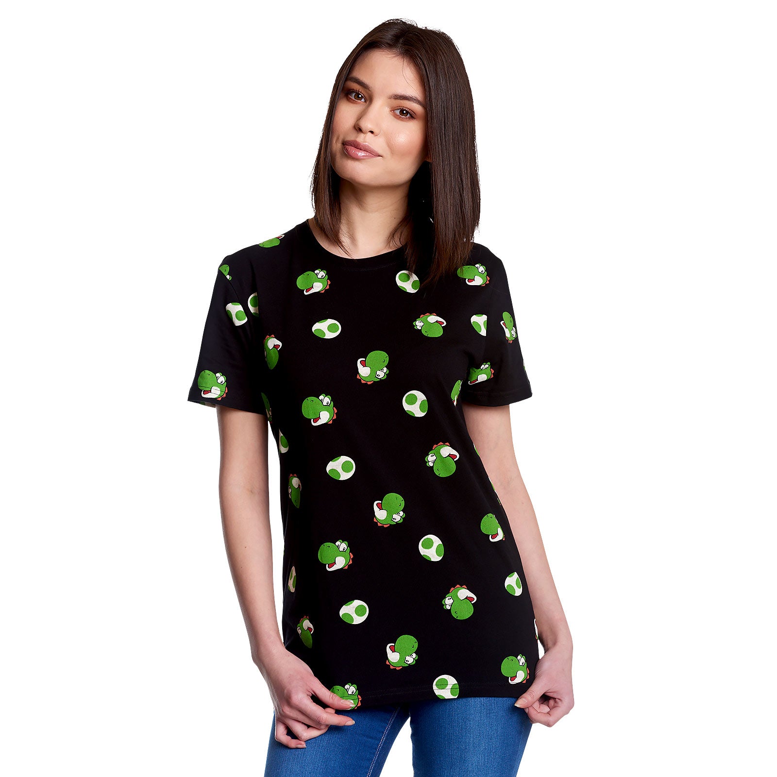 Immagine del prodotto Super Mario - T-shirt nera Yoshi & Uova