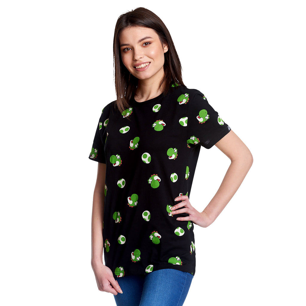 Immagine del prodotto Super Mario - T-shirt nera Yoshi & Uova