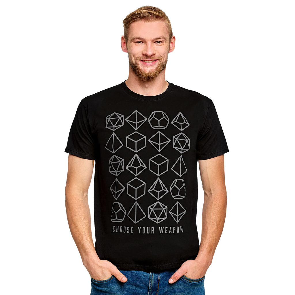 Immagine del prodotto Scegli la tua arma Dadi T-shirt nera