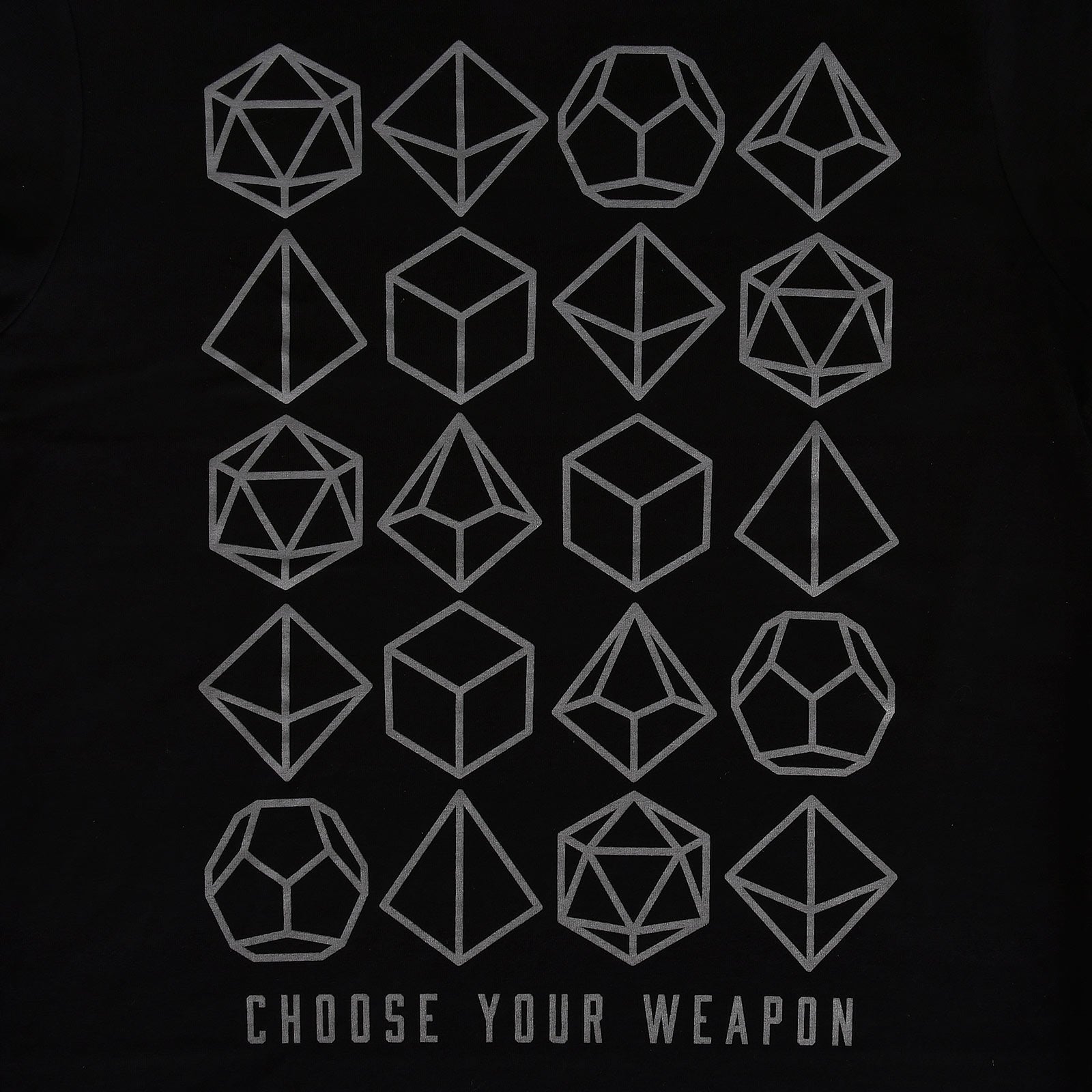 Immagine del prodotto Scegli la tua arma Dadi T-shirt nera