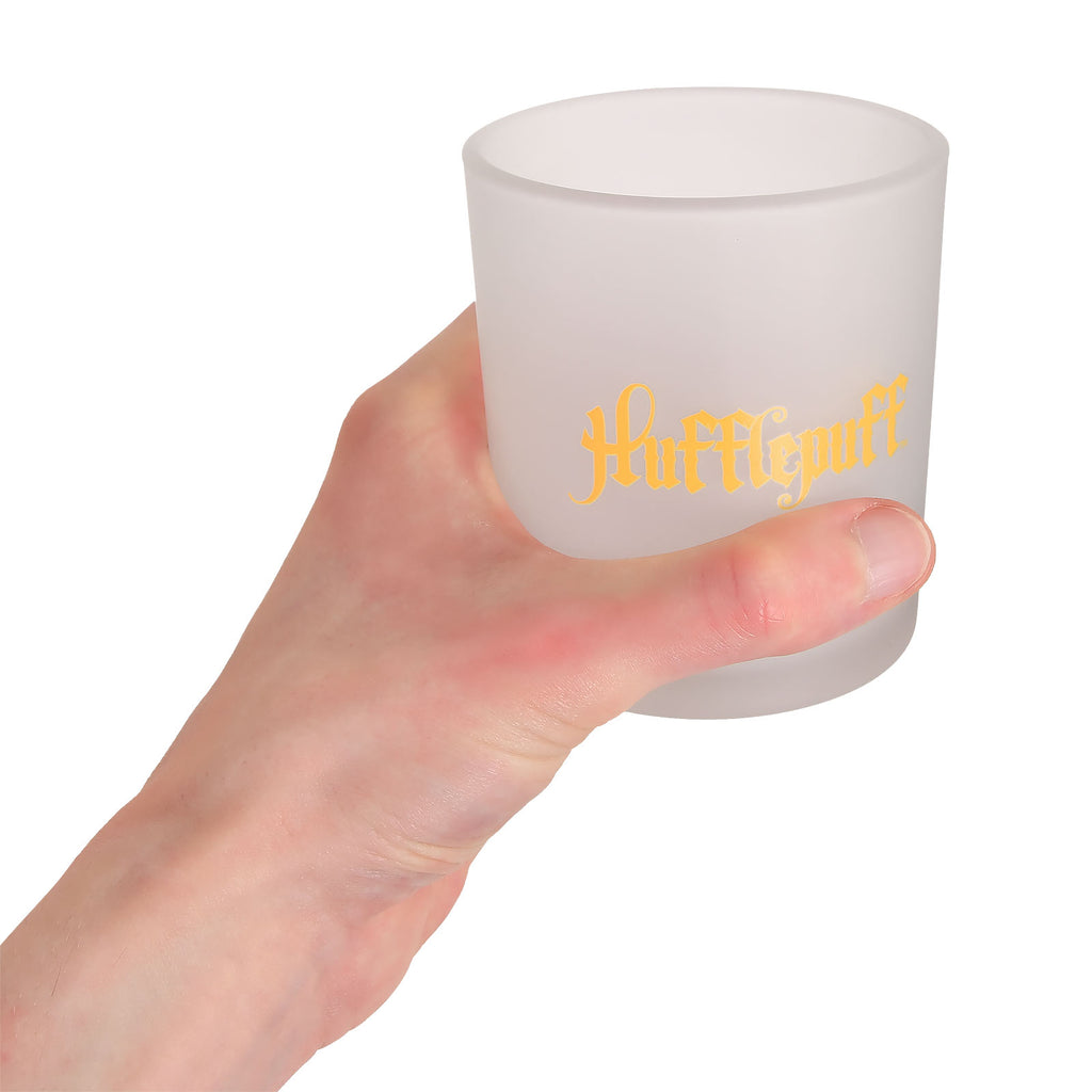 Immagine del prodotto Harry Potter - Bicchiere di vetro latte con stemma di Hufflepuff