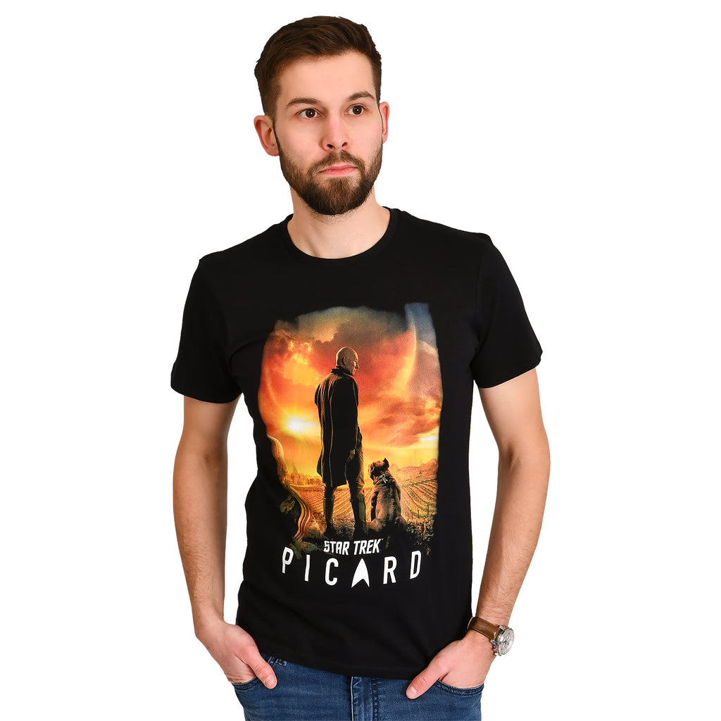 Immagine del prodotto Star Trek - T-shirt nera con poster di Picard