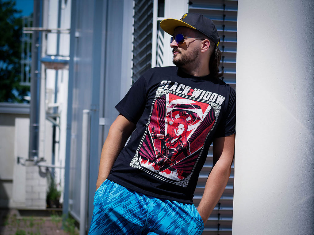 Immagine del prodotto Black Widow - Eye in the Sky T-shirt del film nera