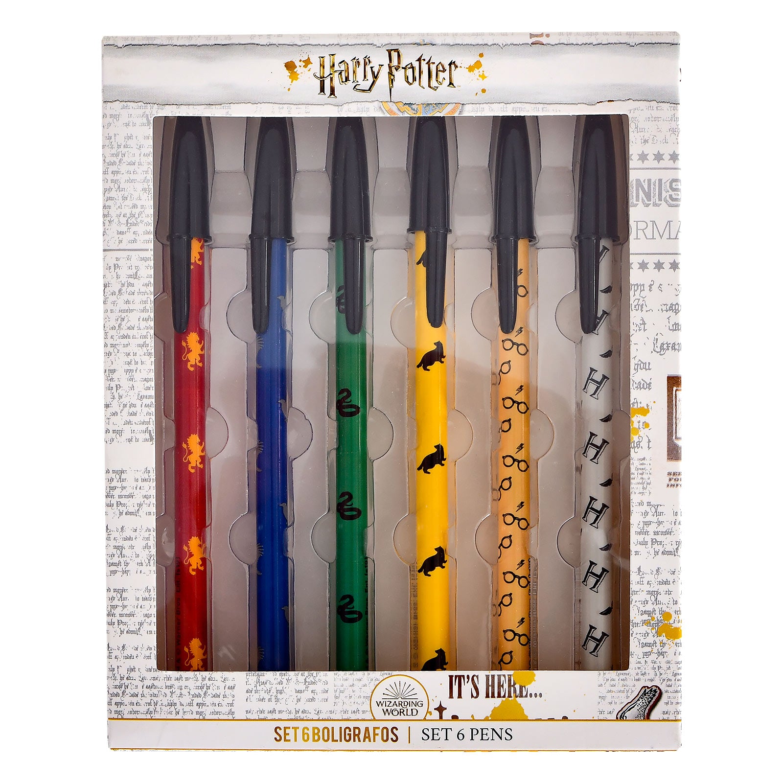 Immagine del prodotto Harry Potter - Set di 6 penne Hogwarts House Pride