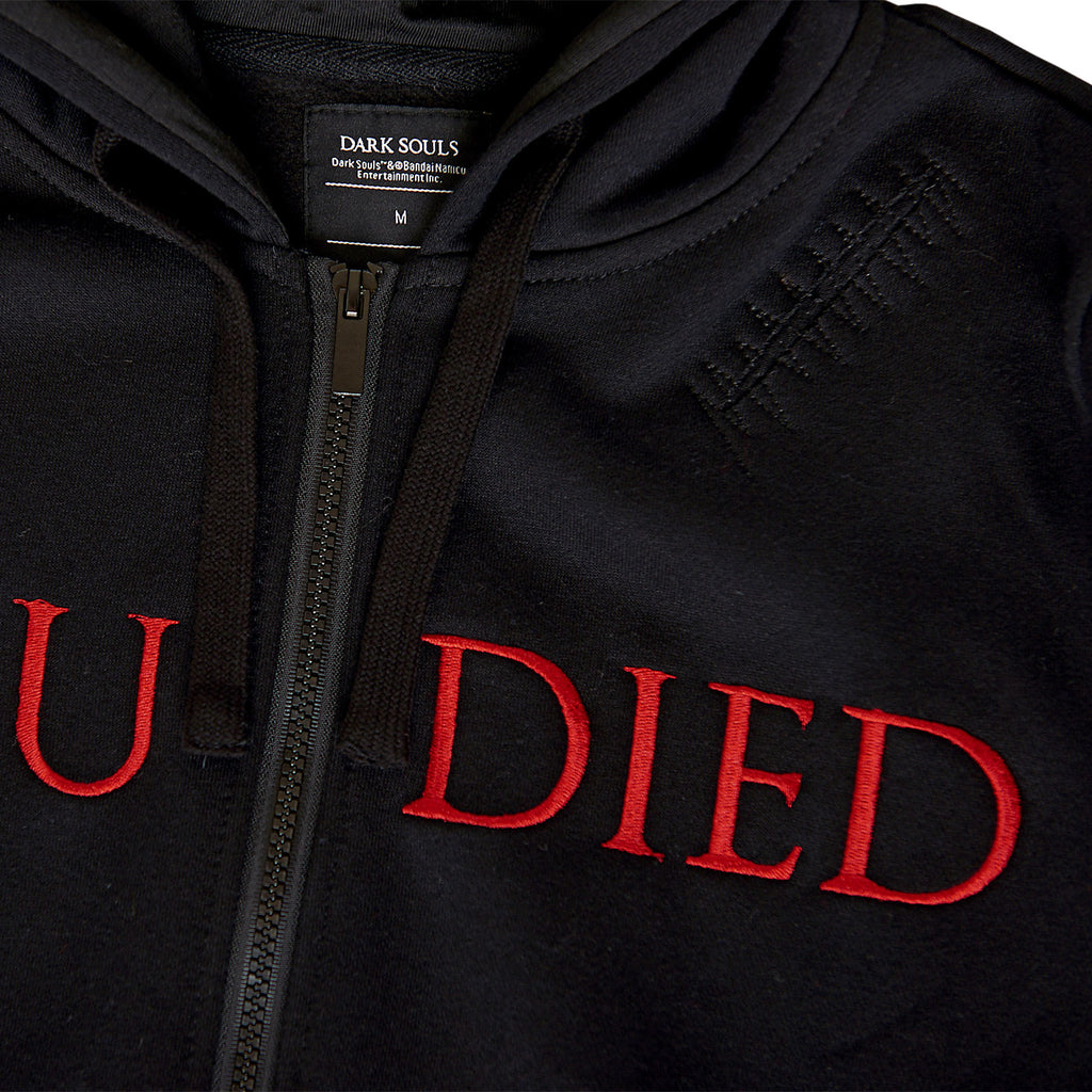 Immagine del prodotto Dark Souls - Felpa con cappuccio nera distrutta 'You Died'