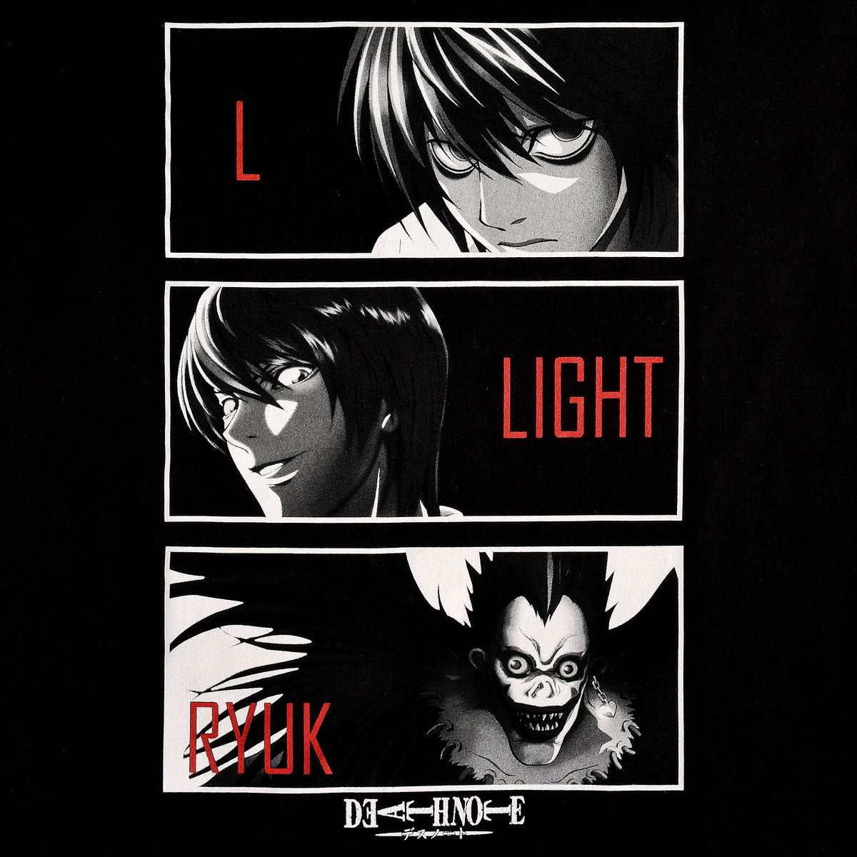 Immagine del prodotto Death Note - T-shirt dei personaggi nera