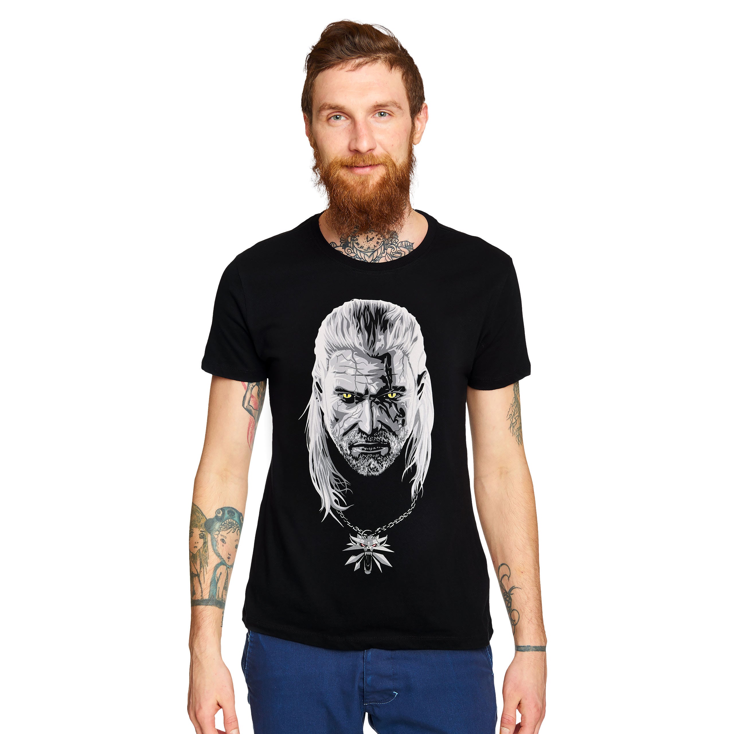 Immagine del prodotto Witcher - T-shirt nera di Geralt avvelenato che brilla al buio