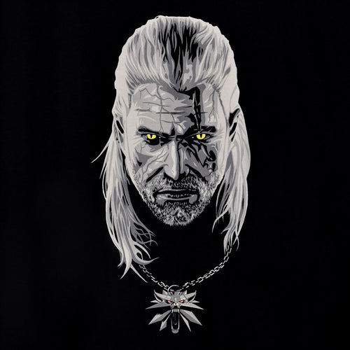 Immagine del prodotto Witcher - T-shirt nera di Geralt avvelenato che brilla al buio