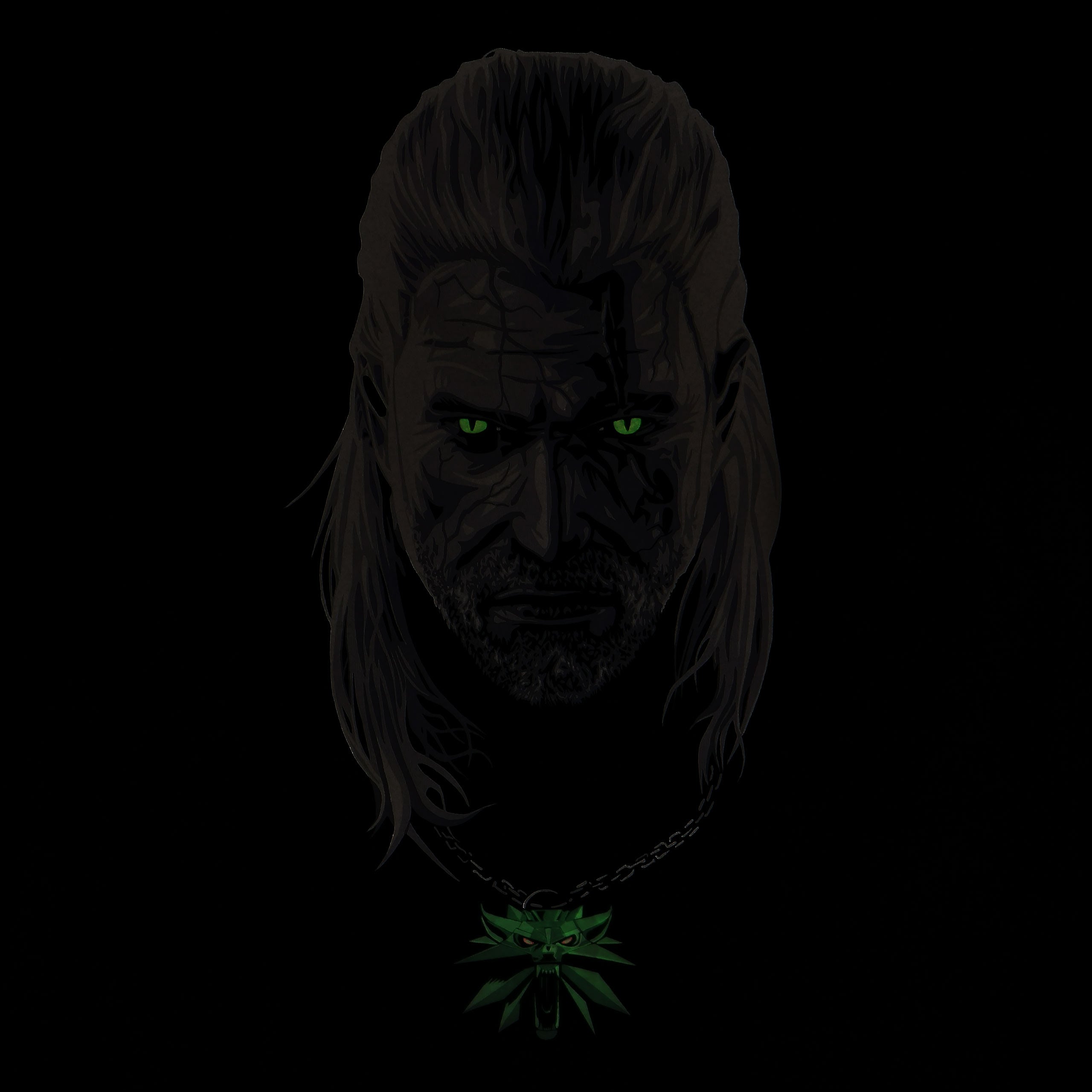 Immagine del prodotto Witcher - T-shirt nera di Geralt avvelenato che brilla al buio