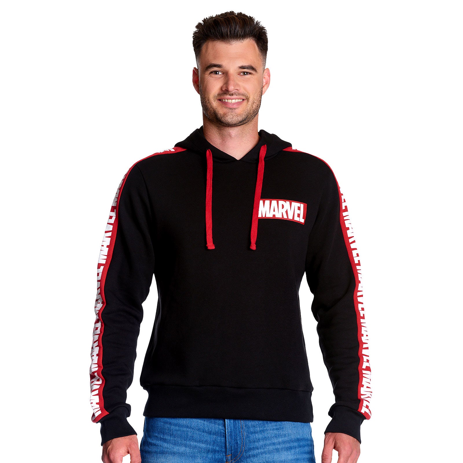 Immagine del prodotto Marvel - Felpa con cappuccio e stampa sulle maniche nera