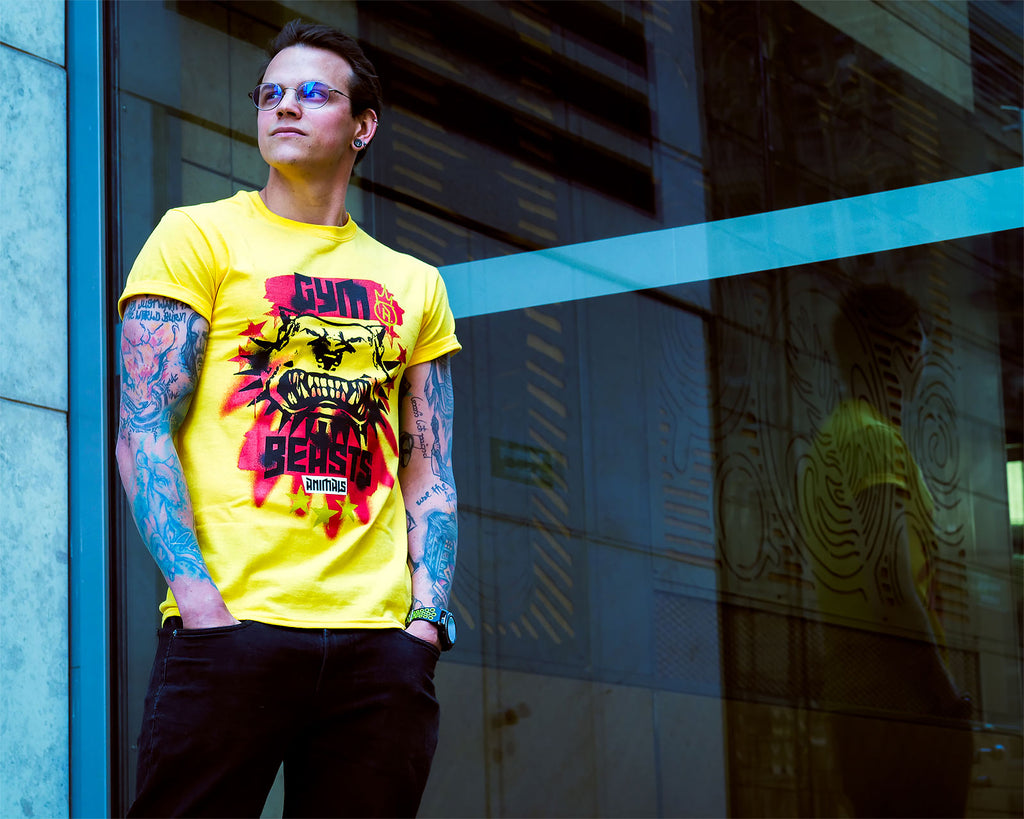 Immagine del prodotto Cyberpunk 2077 - T-shirt Gym Beasts gialla